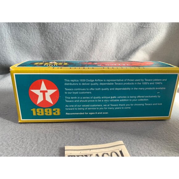 Texaco 1939 Dodge Airflow Tanker Bank Die-Cast Model Ertl Collectible Red - Picture 8 of 11